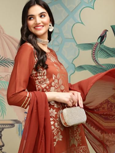 Ishin WomenS Rust Kurta Sets