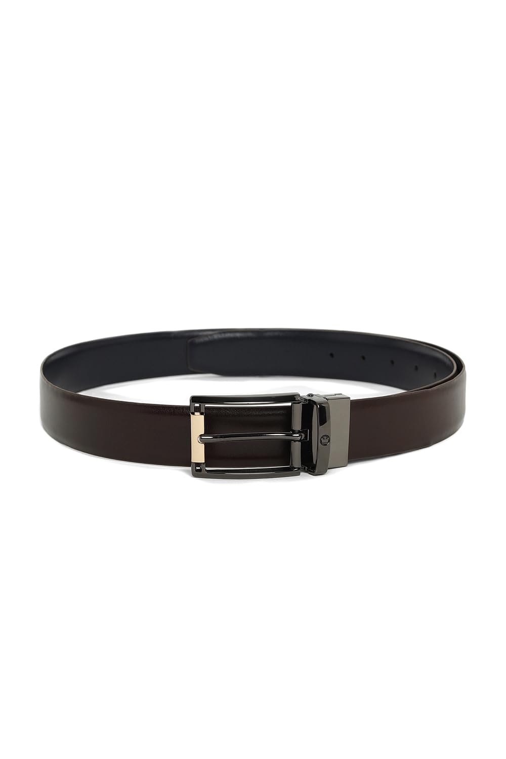 Men Brown Solid Genuine Leather Formal Belt