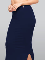 Lyra Lycra Saree Shapewear Petticoat for Womens Sarees Navy