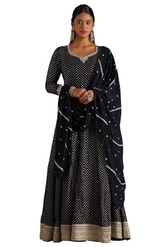 Soch Women Georgette Zari Woven Gown with Sequins