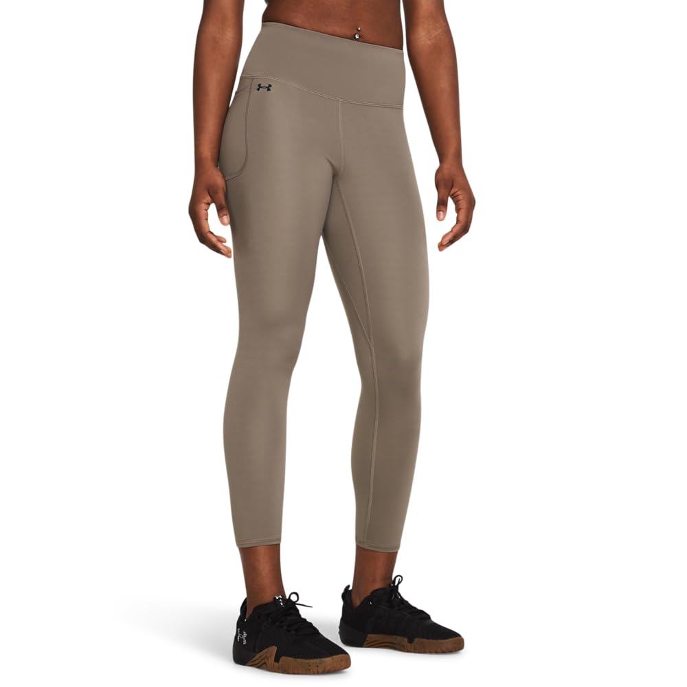 Under Armour Womens Motion Ankle Leggings, (200) Taupe Dusk / / Black, Small