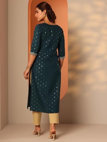 Libas Women'S Silk Blend Straight Kurta