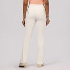 BlissClub Ultimate Flare Pants for Women Above 55 ft Tall | Ribbed Waistband, 4 Pockets | High Waist Trousers and Formal Pants