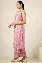 Soch WomenS Cotton Dobby Kurta Set (Cws5Ks10779_Onion Pink