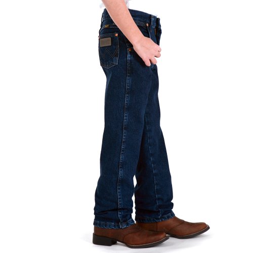 Wrangler Men's Little Boys' 13MWZ Cowboy Cut Original Fit Jean, Dark Indigo, 5 Slim