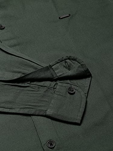 Dennis Lingo MenS Cotton Full Sleeves Solid Slim Fit Casual Shirt With Pocket