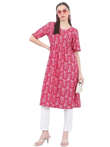 Ketch Women'S Polyester Regular Fit Kurta (Khku000280_Magenta