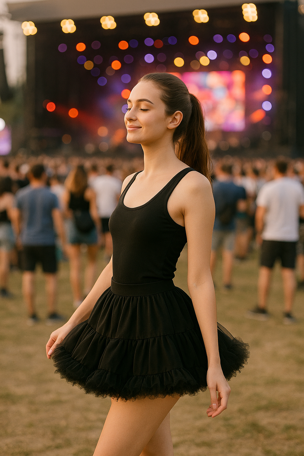 Malco Modes 5-Layer Fluffy Tutu Skirt for Women | Fluffy Tutu |Festival Outfit | Costume & Dance Wear | Concert Outfit |