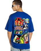 Bewakoof Official Marvel Merchandise Doctor Strange Men Graphic Print Oversized Fit Half Sleeve Round Neck Cotton T-Shirt_659835
