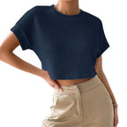 Noble Monk Women Round Neck Top | Half Sleeve |Regular Fit Tshirt For Women