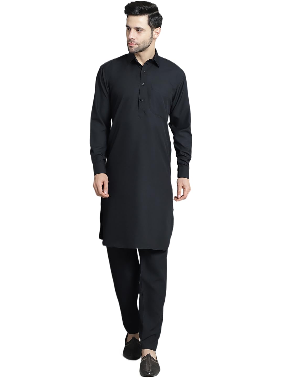 Jompers Mens Solid Pathani Kurta With Salwar