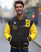 Bewakoof Mens Printed Oversized Fit Full Sleeve Stand Collar Nylon Jacket