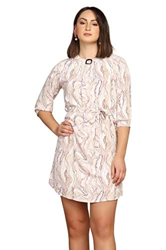 Leriya Fashion One Piece Dress for Women| Midi Dress for Women| Birthday Dress for Women (Medium, Pink)