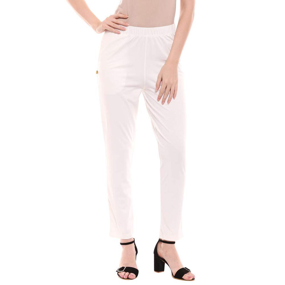 Aurelia Womens Slim Pants (20FEA60052-601213_Off-White_Large)