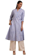 Soch Womens Linen Regular Kurta (CWS5KU61231_Blue