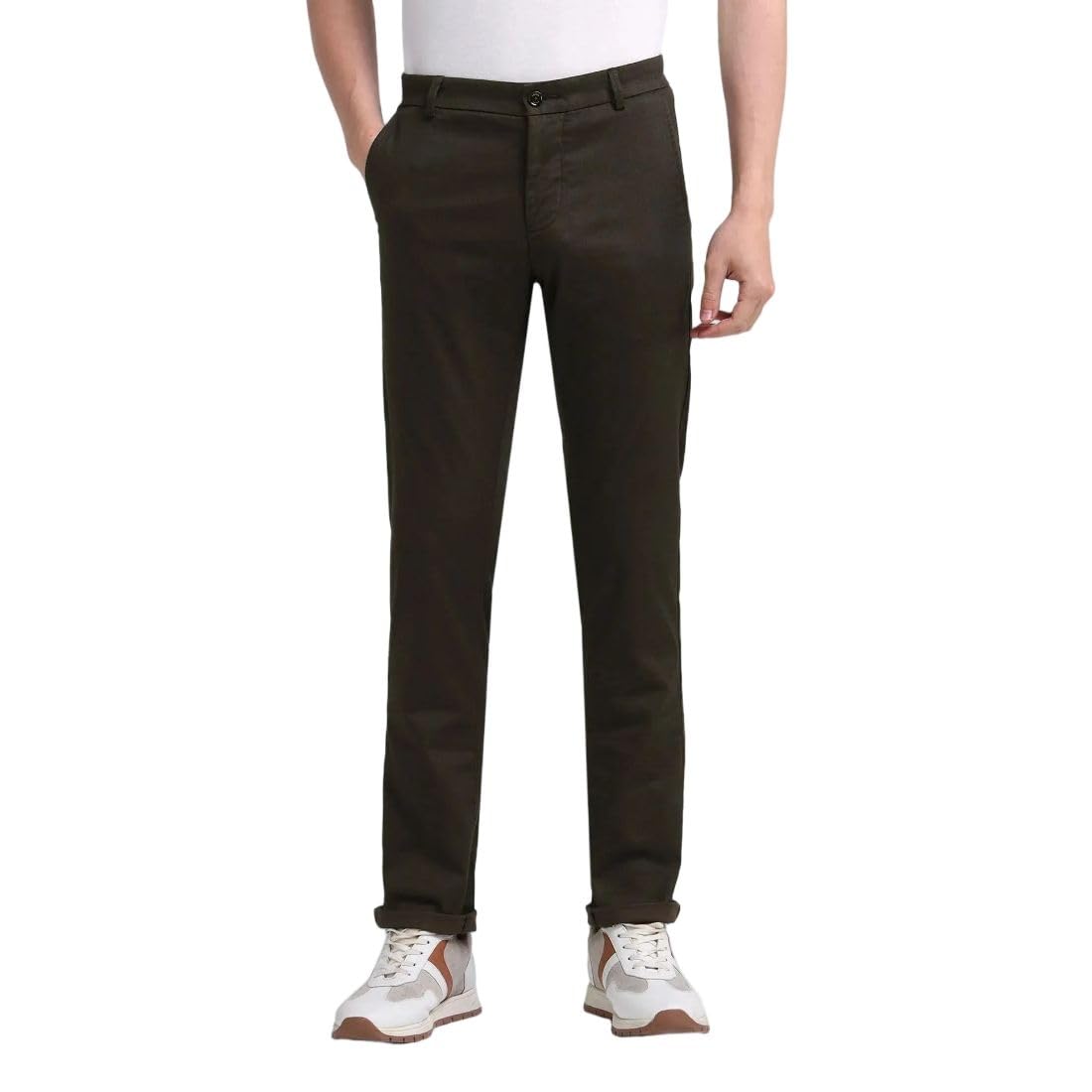 Arrow MenS Printed Slim Fit Acrylic Casual Trouser 32