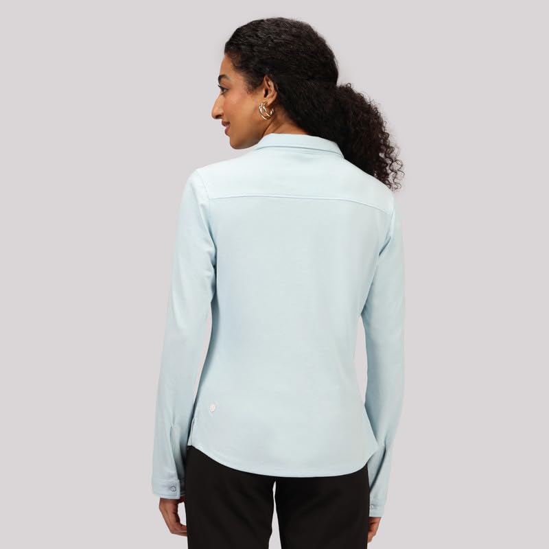 BlissClub Cotton Pro Classic Shirt, Cotton-Like Comfort, Sweat-Free Confidence, Flattering fit, Chic Workwear, Buttoned Front