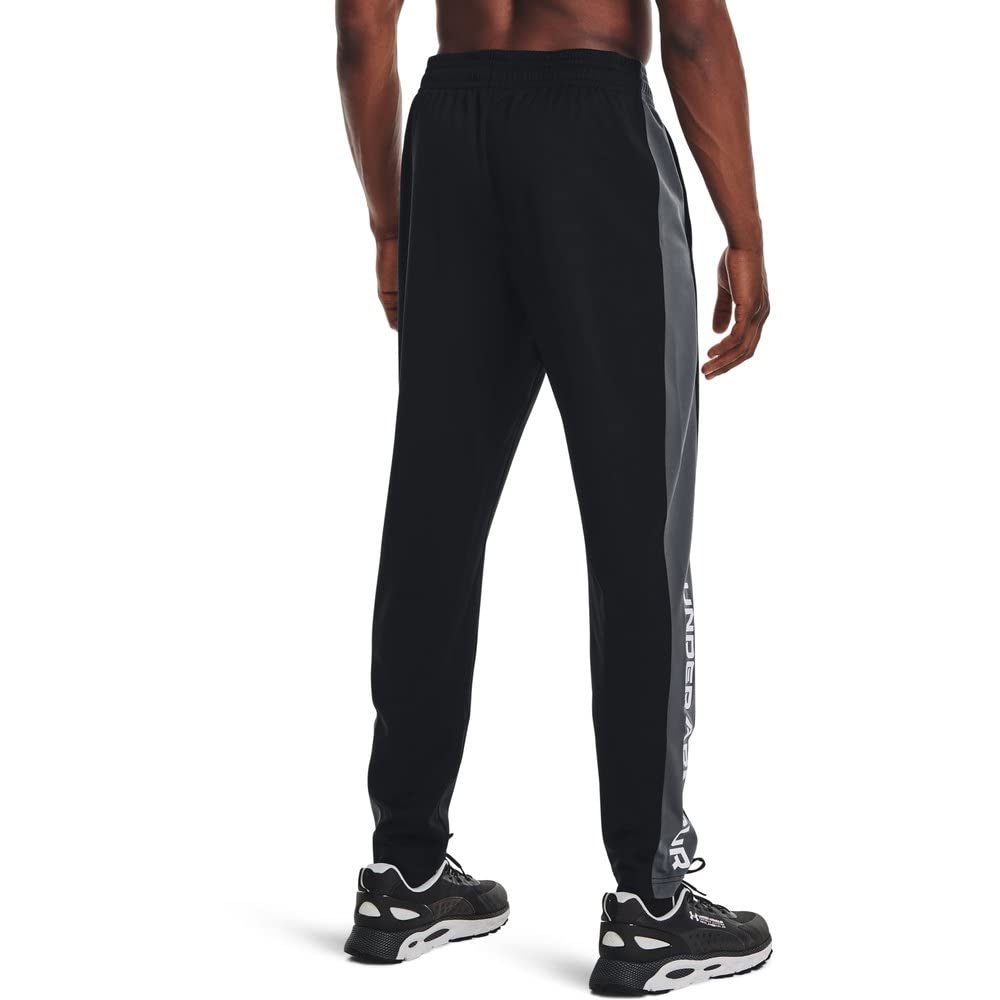 Under Armour Men's Brawler Pants, Black (001)/White, Large