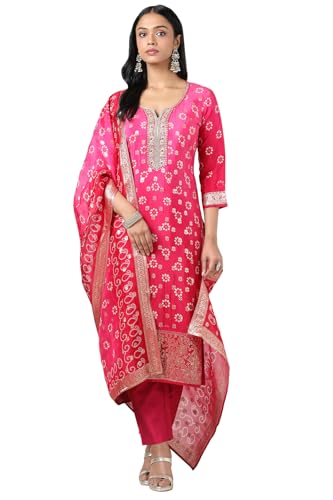 Soch Women Bandhani Print Suit Set with Sequins