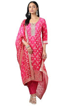 Soch Women Bandhani Print Suit Set with Sequins