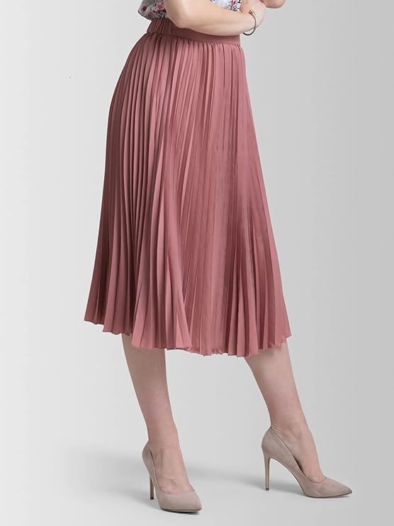Kzully | Chic Midi Skirts Elegant Ensembles For Women & Girls Pink