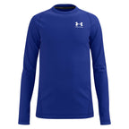 Under Armour Boys' ColdGear Armour Long Sleeve T-Shirt, Royal (400)/White, Youth X-Large
