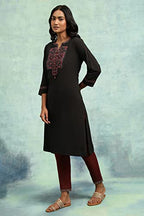 W For Woman Women'S Cotton Solid Regular Kurtas