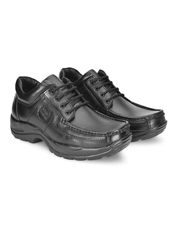 FASHION VICTIM Mens Leather Shoes (1200_Black_10 UK/in) 10