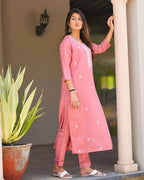 Fabnex Kurta Set For Women | Women Embroidered Kurta Set | Women Kurta Sets Kurtis | Women Kurta Pant Set (K-57-59) (Xx-Large, P