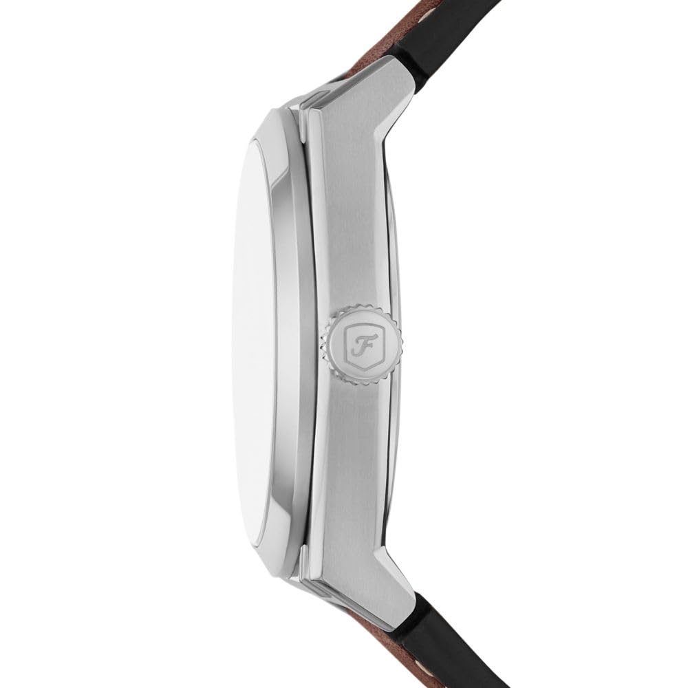 Fossil Men's Everett Three-Hand Date Brown Leather Watch and Bracelet Set