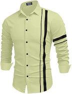 Bellstone Mens Solid Regular Fit Shirt (B-8200_Light Yelllow