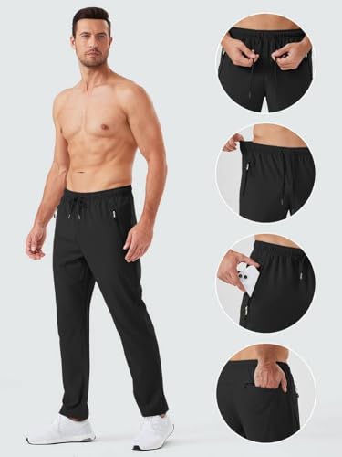 Toplot MenS Relaxed Fit Outdoor Pants - Solid Color With Drawstring