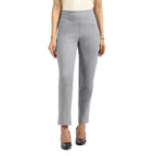 BlissClub Womens Straight Work Utility Pants (WerkItStraight_Grey_Happy Herringbone-Tall Above 5.5