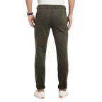 Turtle Men Cotton Olive Narrow Fit Solid Stretchable Jeans