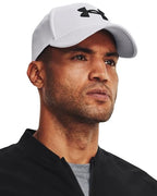 Under Armour Men's Blitzing Cap Stretch Fit, (100) White / / Black, X-Large/XX-Large