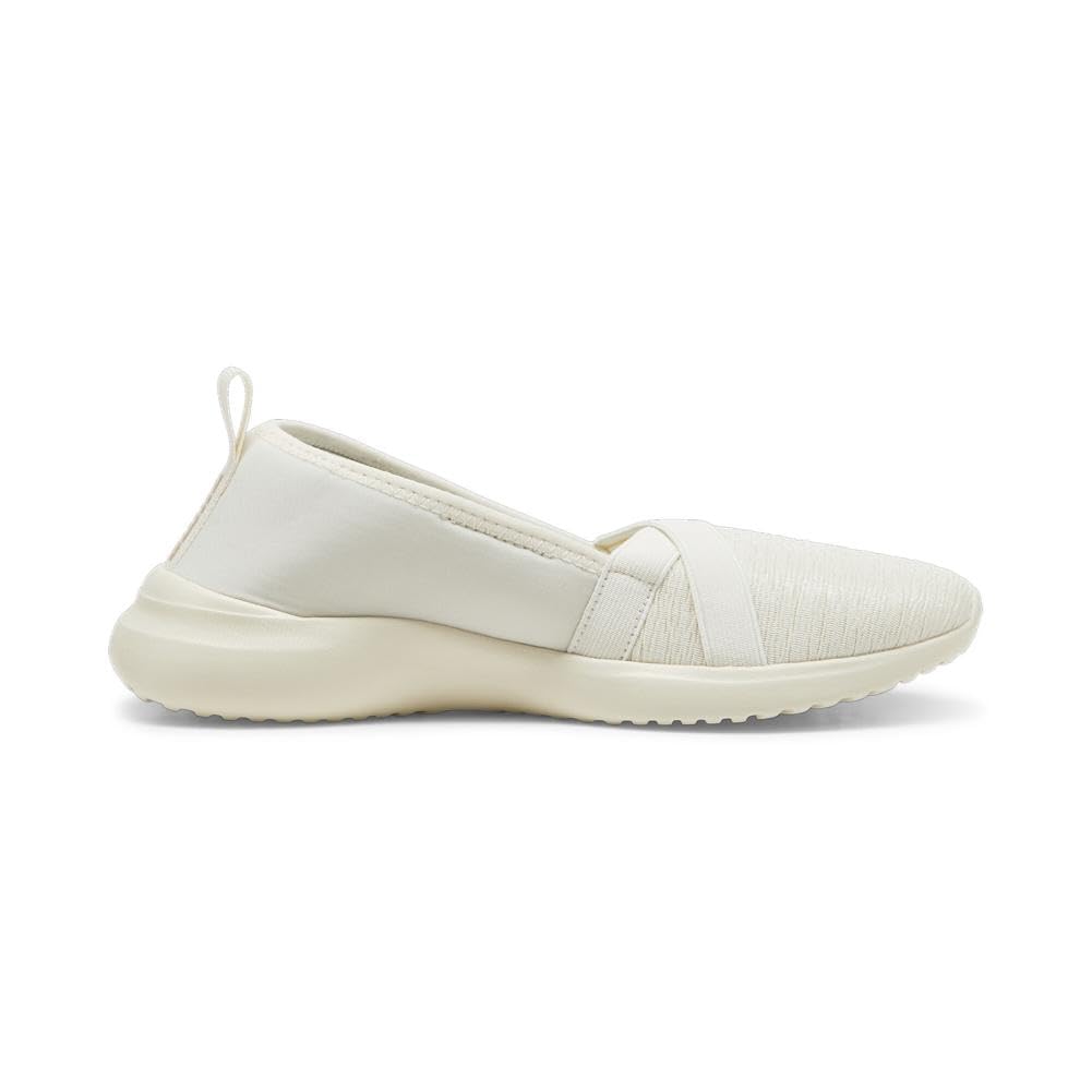 PUMA Womens Adelina, Alpine Snow-PUMA Womens Gold, 5.5