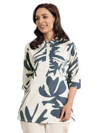 Libas WomenS Cotton Abstract Straight Kurti (29373O_Grey_Xxl)