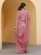 ANNI DESIGNER Womens Rayon Blend Printed Straight Kurta with Pant & Dupatta (VICE Peach-NW_XL_Peach_X-Large)