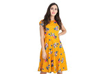 LookMark Womens Knee Length Dress (SD101-Mustard-S)