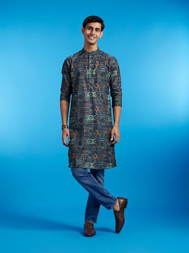 Diwas By Manyavar MenS Blended Viscose Printed Kurta