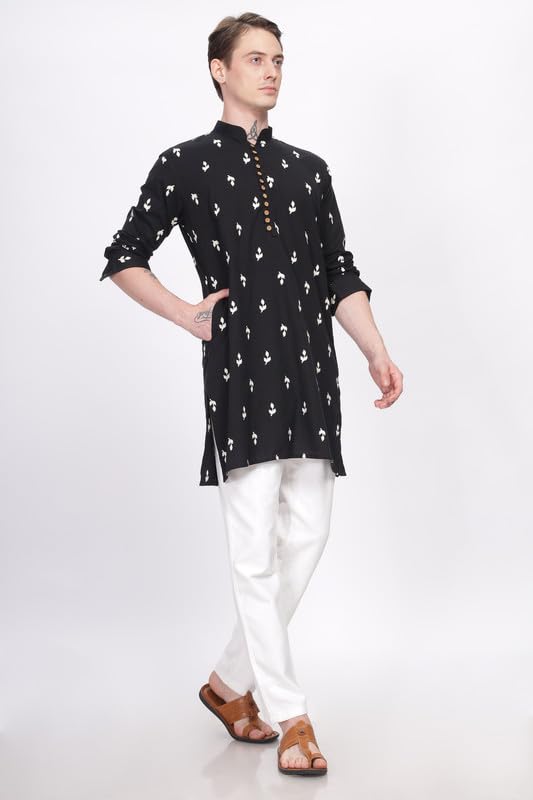 Be Active MenS Traditional Embroidered Full Sleeves Kurta || Cotton Kurta For Men || Men Kurta For Wedding || Kurta For Men (A-