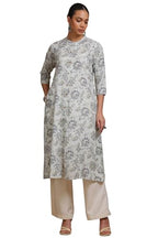Soch Women Linen Blend Botanical Print Kurta