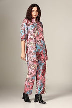 Leriya Fashion Regular Formal Floral Printed Rayon Western Co-Ord Set For Women(Available In 2Xl And 3Xl) (Lf-K-W1704&Tr797_Peac