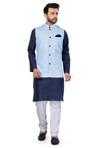Be Active MenS Solid Linen Blend Kurta Pyjama 3 Piece Set || Men Kurta Pajama With Modi Jacket || Kurta Pajama Nehru Jacket For
