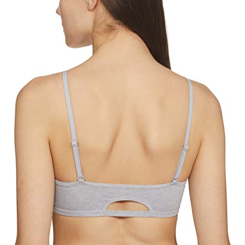 Enamor Womens Stretch Wire Free Enamor A022 Basic Cotton Cami with Detachable Straps Bra-Non-Padded, Wirefree, High Coverage Fu