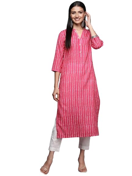 Varanga Women'S Rayon Regular Kurta Set (Vkur297_Pink