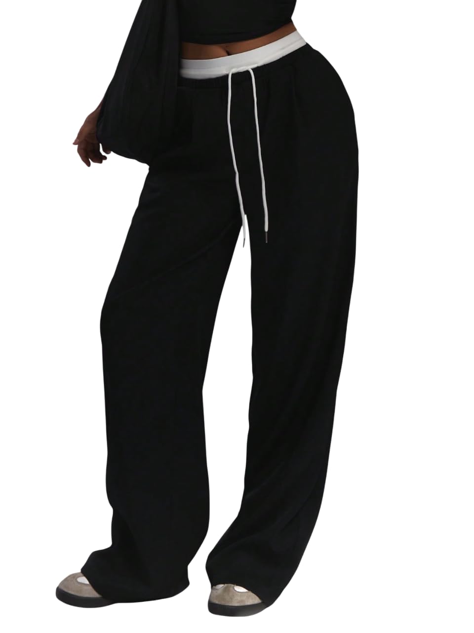 Dockstreet Womens Open Bottom ||White Belt Open||Open1711E||White Belt Open||Blackwomenjogr30 30
