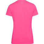 Under Armour womens Tech V-Neck Short-Sleeve T-Shirt , Cerise (653)/Metallic Silver , Small