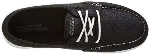 Skechers Performance Women's GO Walk Lite-Eclipse Boat Shoe,black/white,9.5 M US
