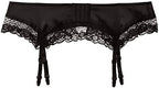 SATIN GARTER BELT BLACK Q/S